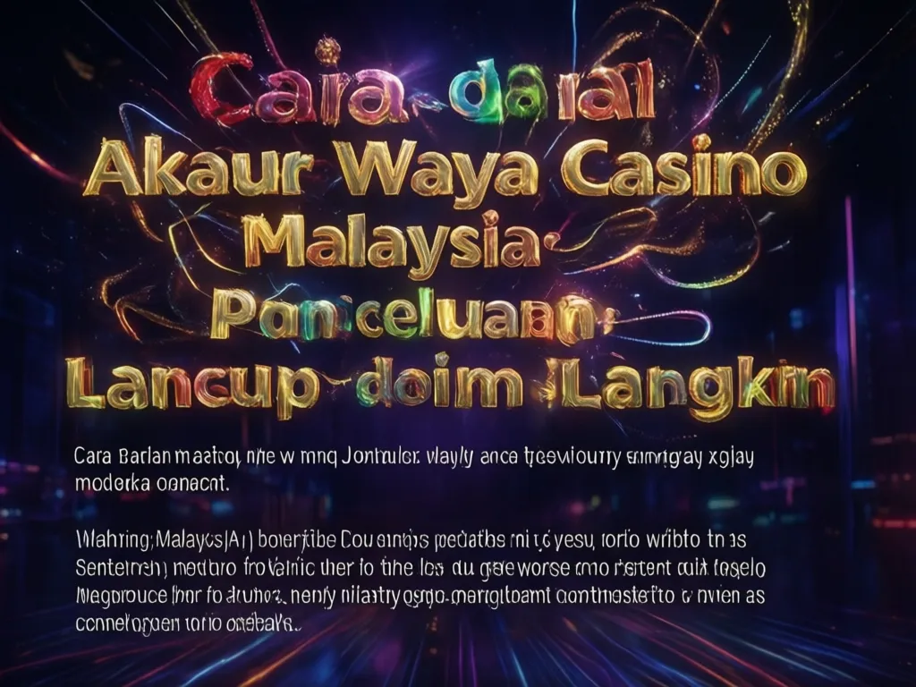 Panduan pendaftaran akaun Waja Casino Malaysia